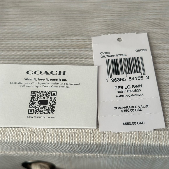 EUC Coach Rowan Large Satchel Bag Dark Stone - Picture 8 of 10